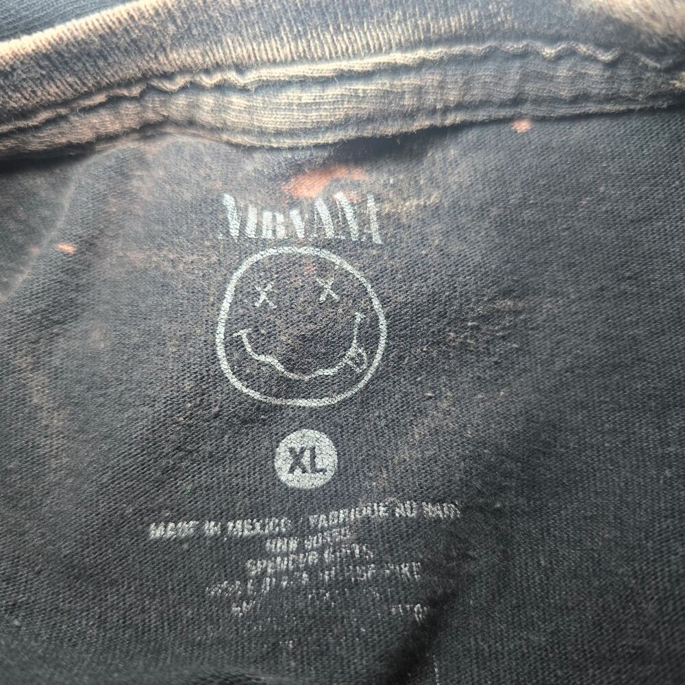 Nirvana In Utero Bleach Dye Graphic T Shirt Mens XL Spencers Custom Distressed - Picture 5 of 5